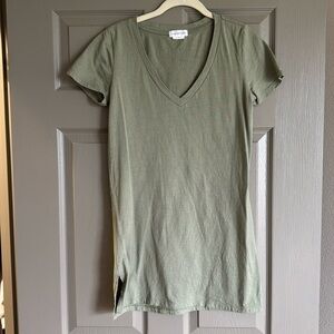 olive green t shirt dress